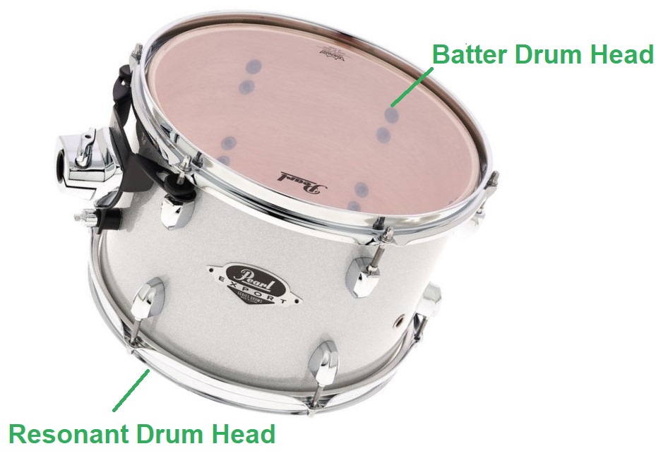 batter vs resonant drum head